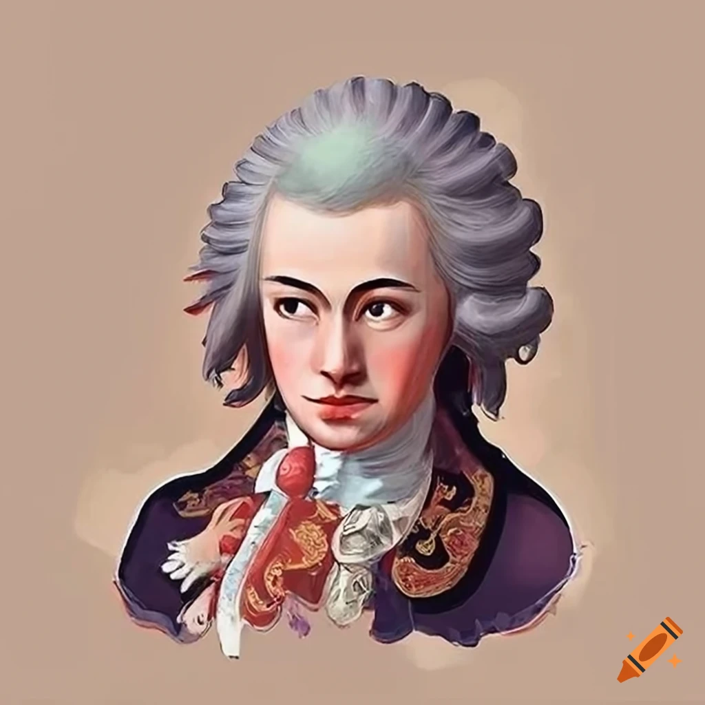 Chinese-style classical music master portrait with traditional hairstyle
