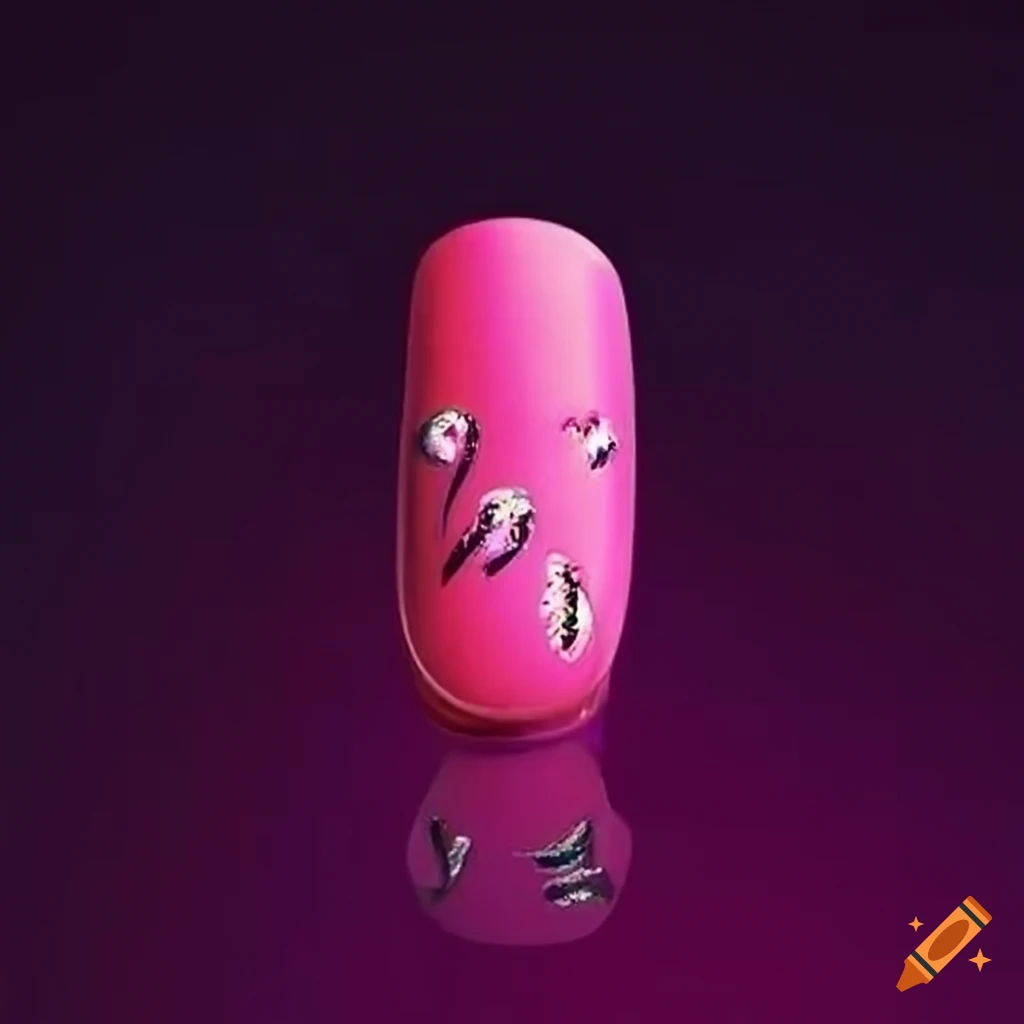 Letter L nail art design with a love theme
