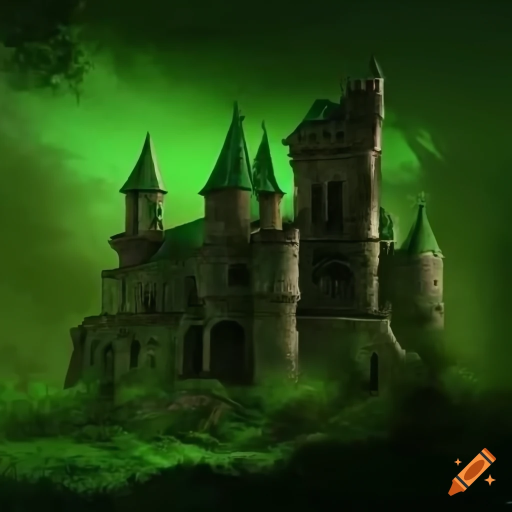 Abandoned castle in a green setting on Craiyon