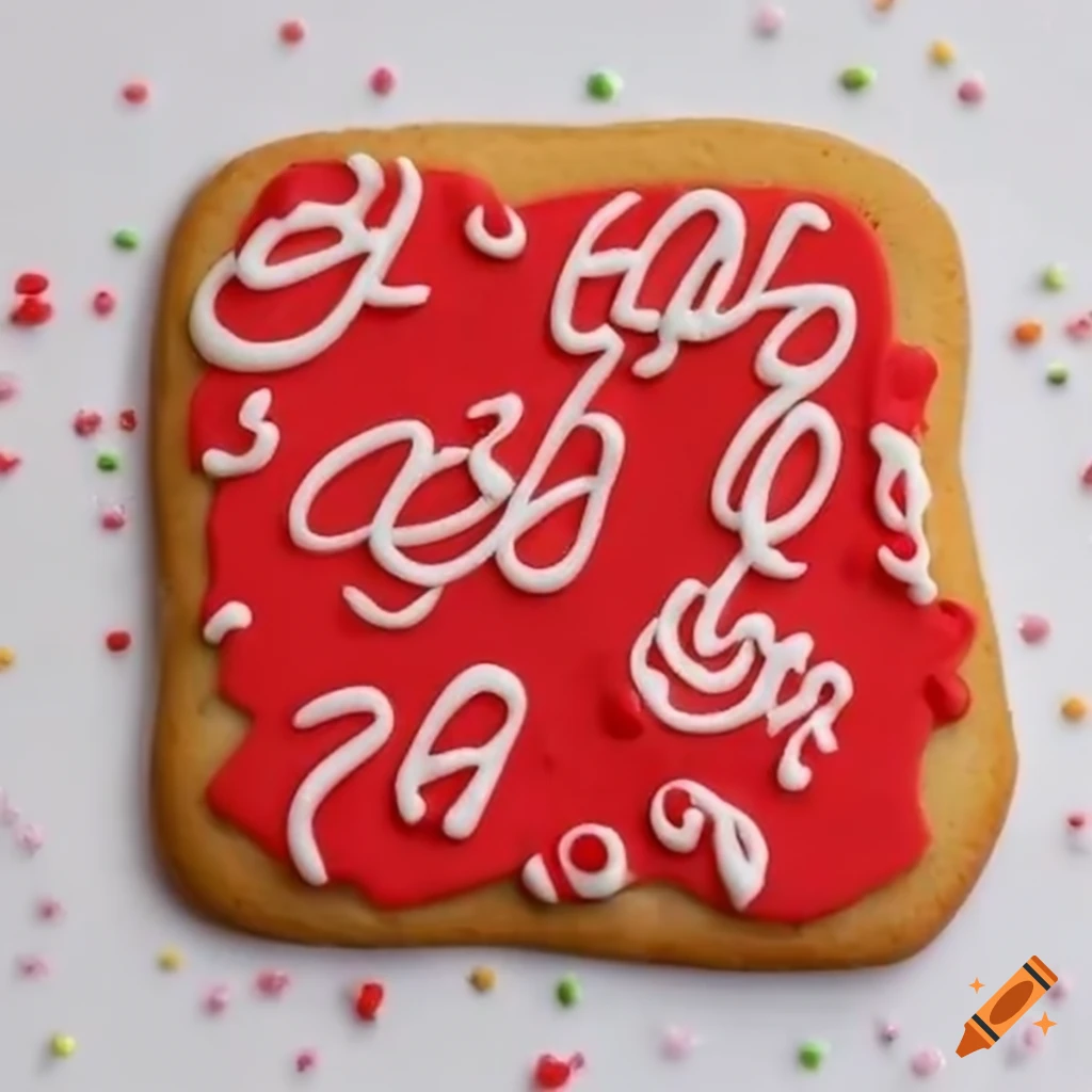 Spring color Coca Cola sign on a square sugar cookie