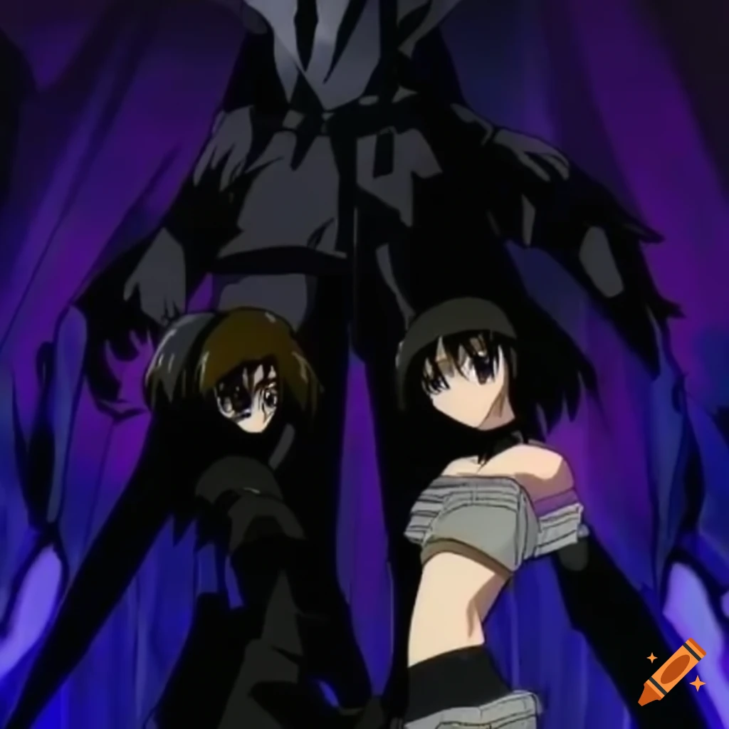 Shiny 3D black diamond in anime style from the 2000s