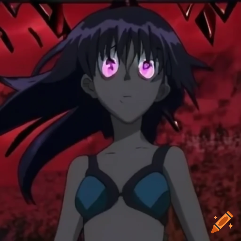 Shiny 3D black diamond in anime style from the 2000s