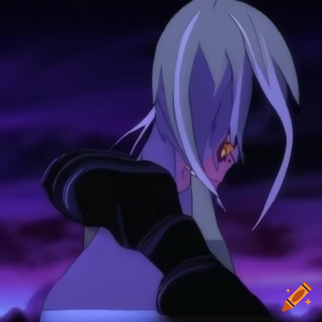 Shiny 3D black diamond with anime vibes from the 2000s