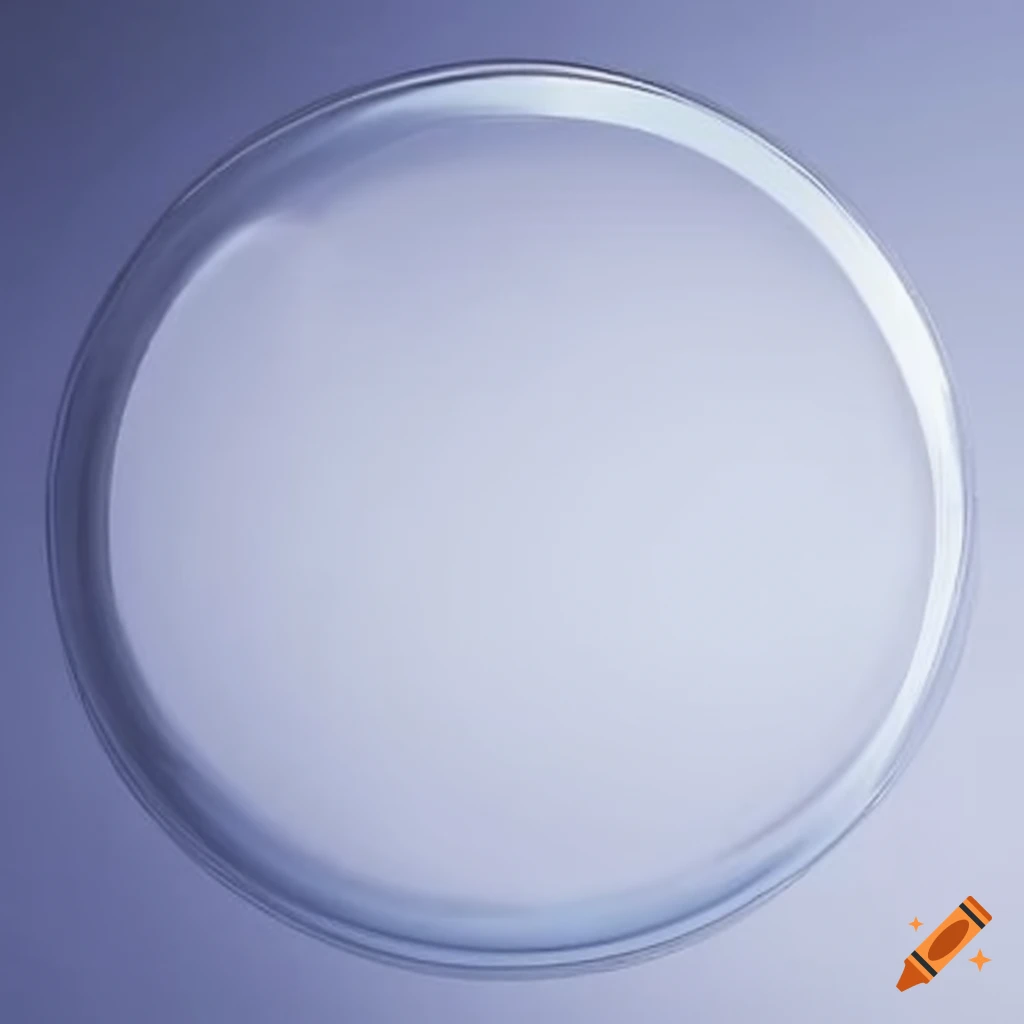 Transparent and round protective glass