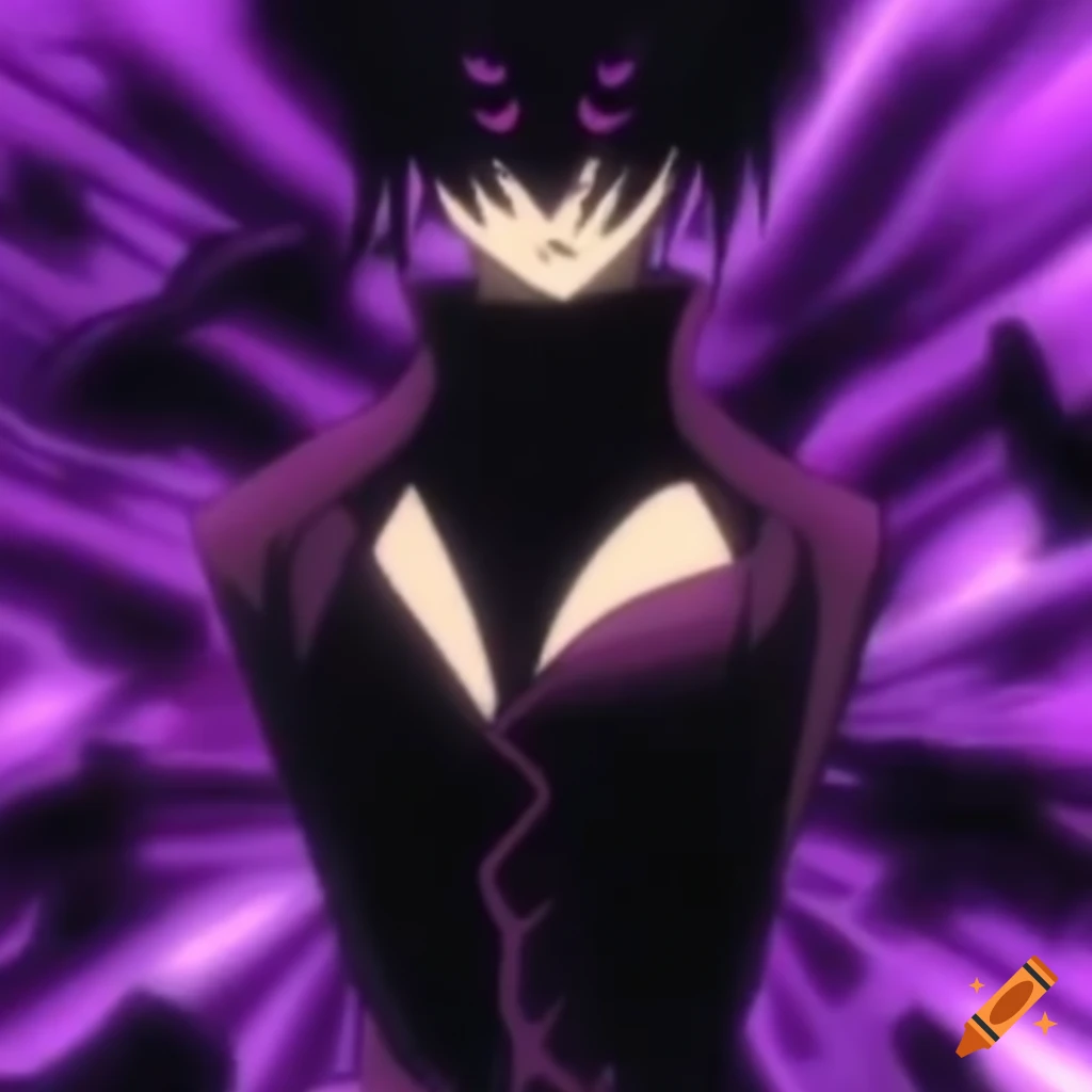 Shiny 3D black diamond in anime style from the 2000s