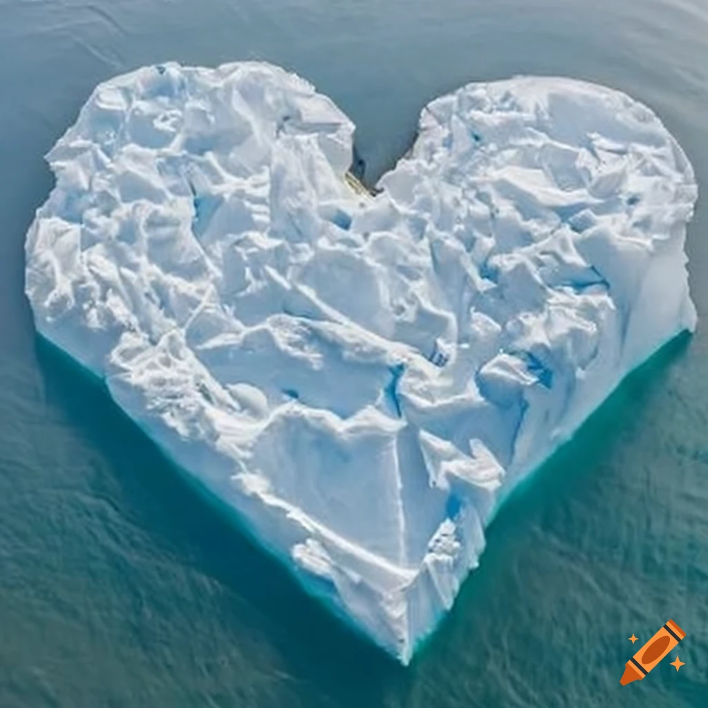 Heart-shaped iceberg