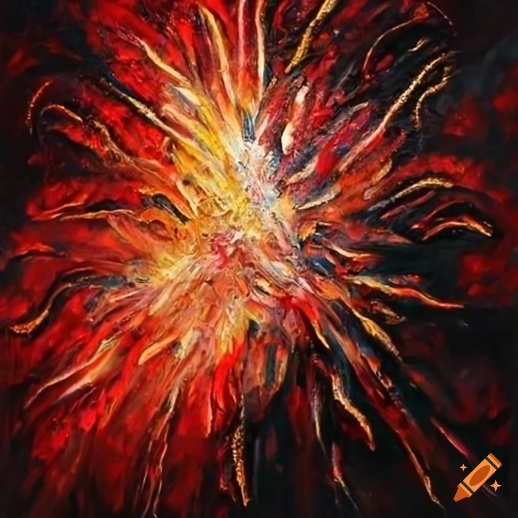 Mystic arrow piercing a shimmering veil amidst fireworks in detailed oil painting
