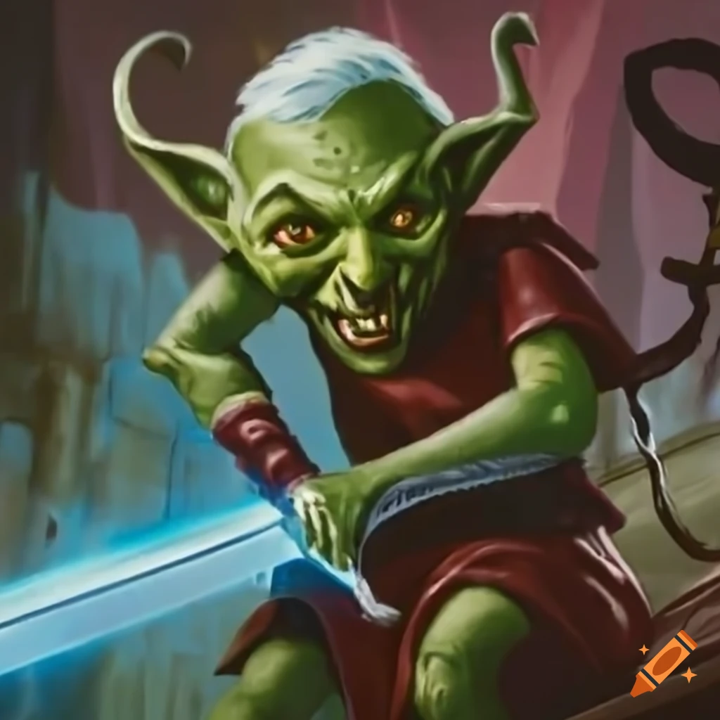 Goblin jester with silver sword in Magic the Gathering