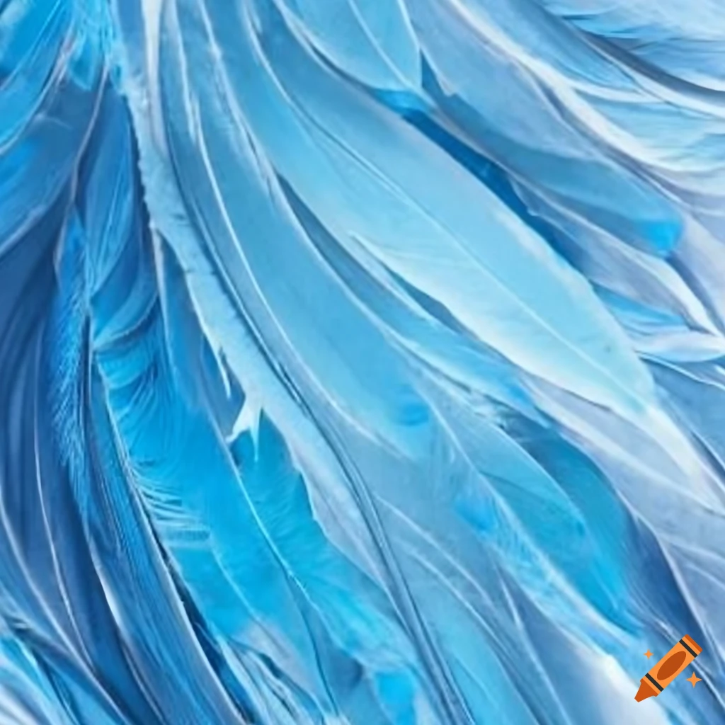 Blue feather texture