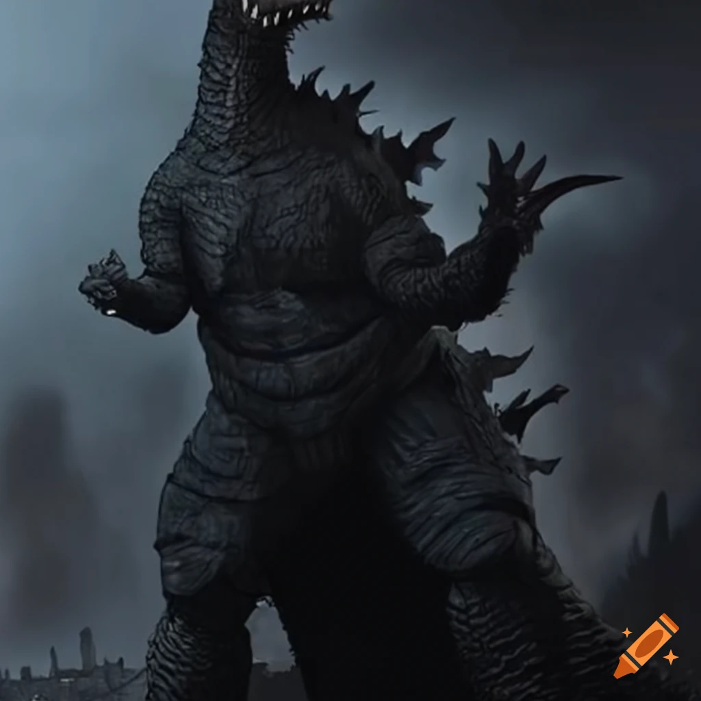 Creepy design of Godzilla