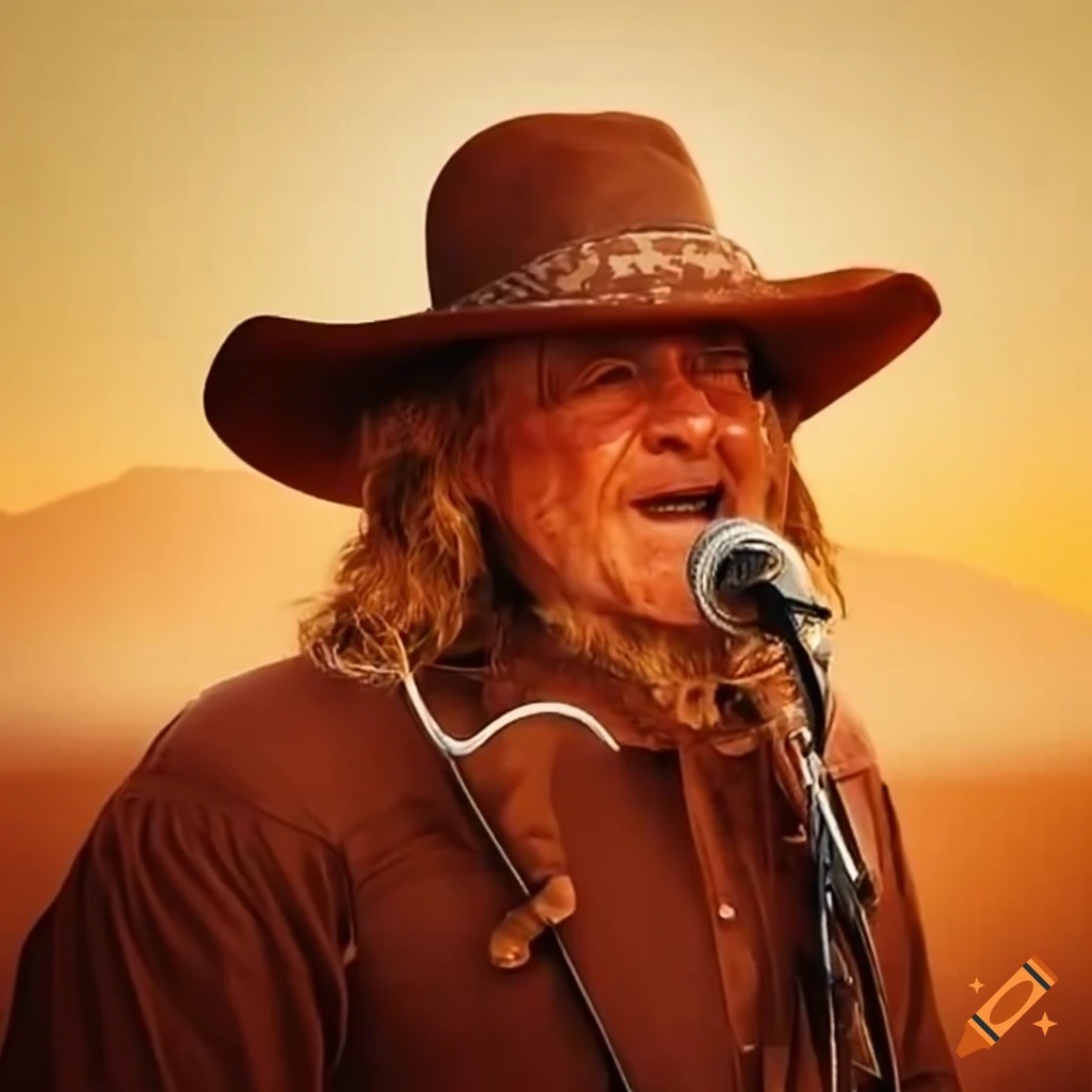 Rambunctious cowboys singing in the desert