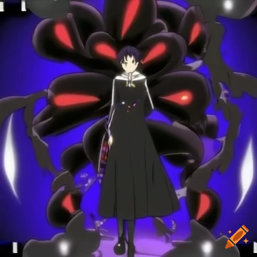 Shiny 3D black diamond anime concept from the 2000s