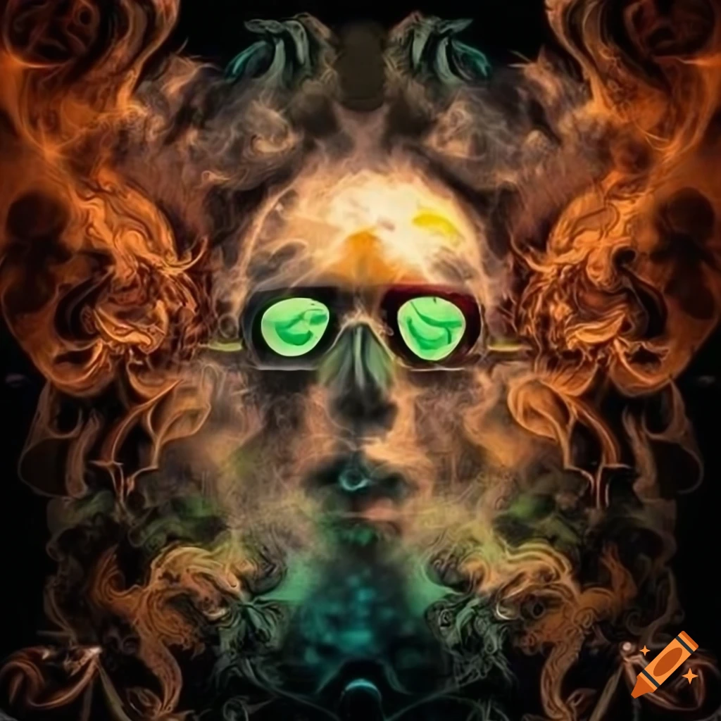 Celtic art logo design with smoke in high definition
