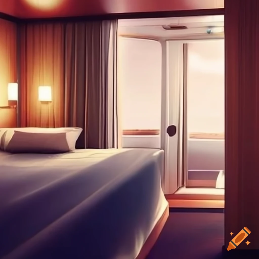 Simple cruise ship cabin room