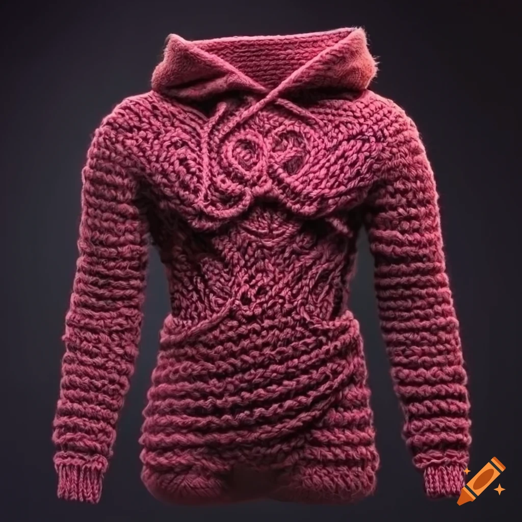 Knitted hoodie inspired by Lovecraft's work