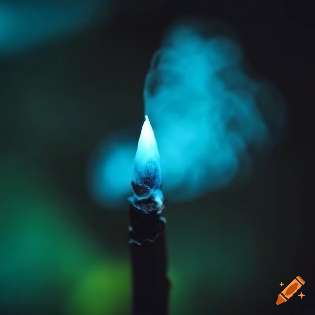 Blue marijuana joint