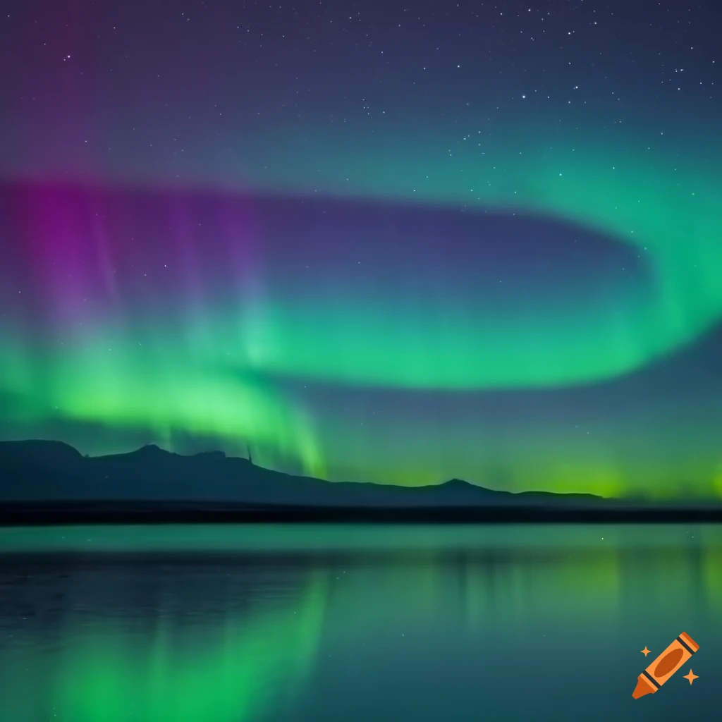 Aurora borealis in high-definition with blue hues