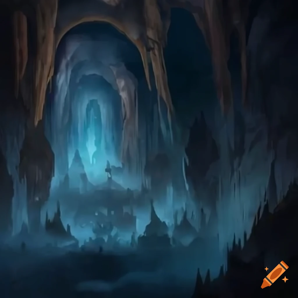 Dwarves citadel in a mystical abyssal cave