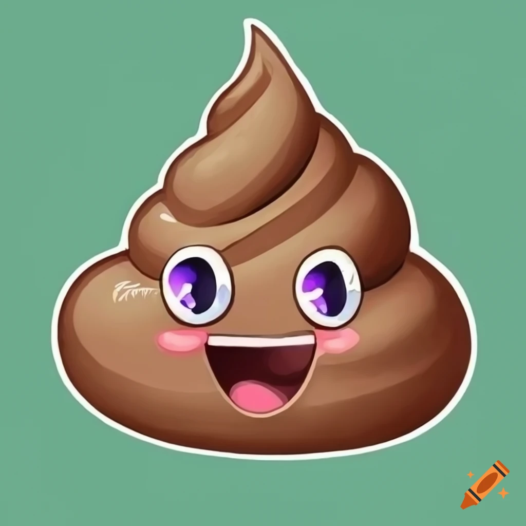 Smiling poo drawing