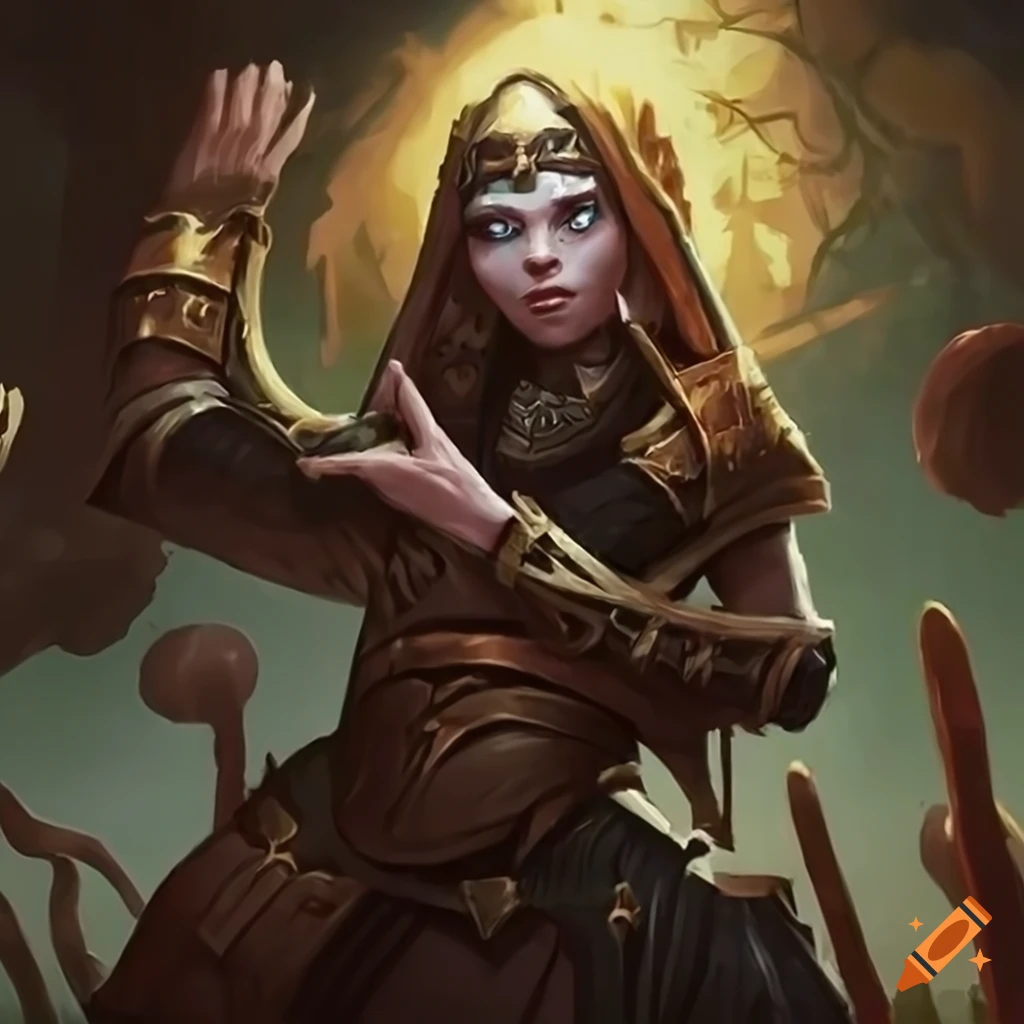 Confronting technician in Magic: The Gathering art