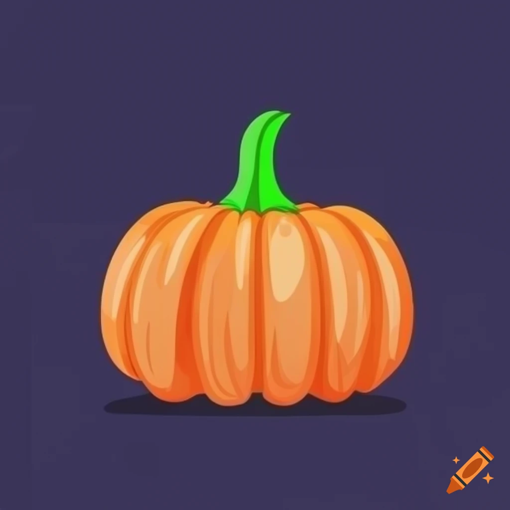 Vector pumpkin with bold outline