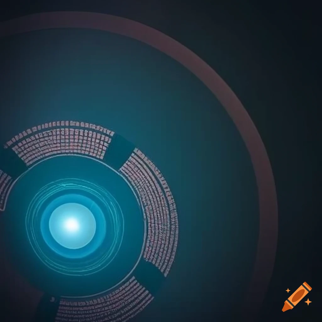 Modern sci-fi app movie poster with geometric shapes and clean lines