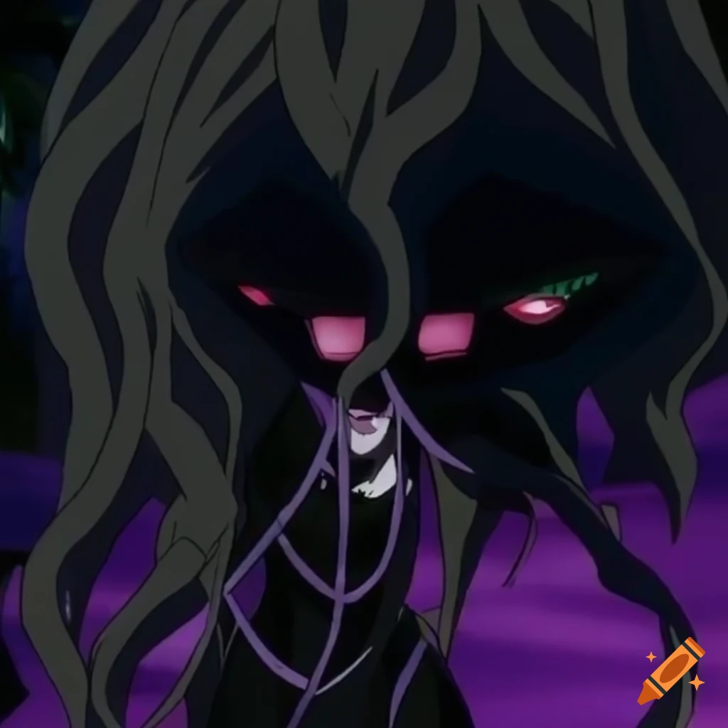 Shiny 3D black diamond in an anime style from the 2000s