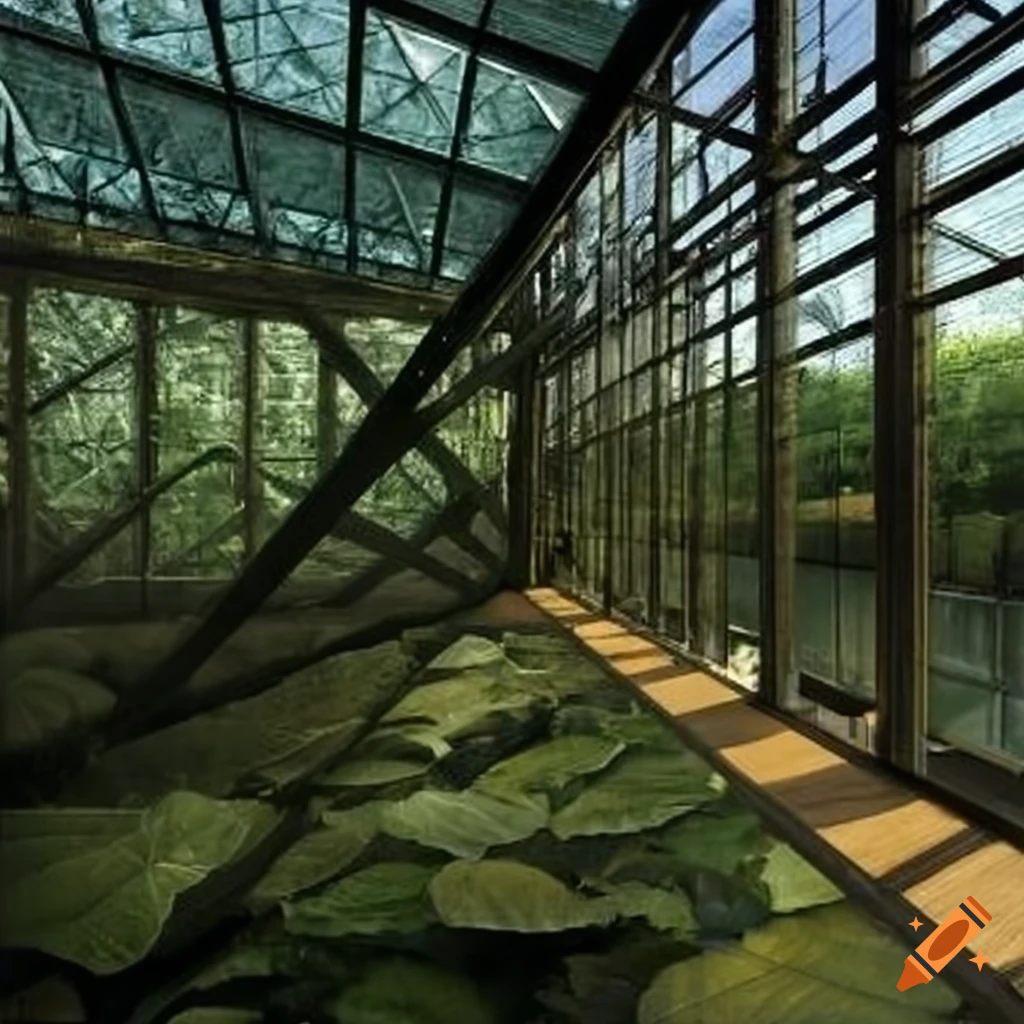 Modern greenhouse designed by architect Frank Gehry