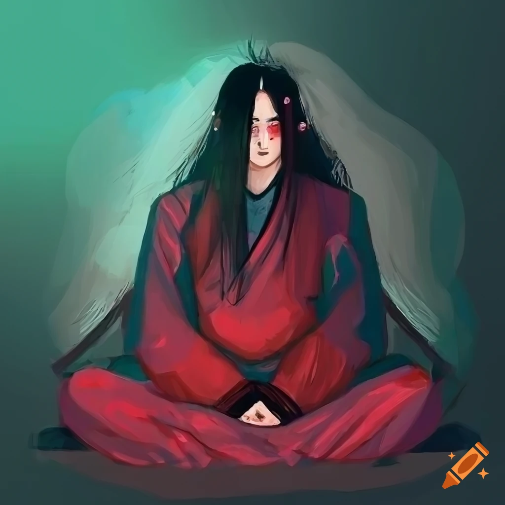 Pale Korean man in traditional hanbok attire with smug grin