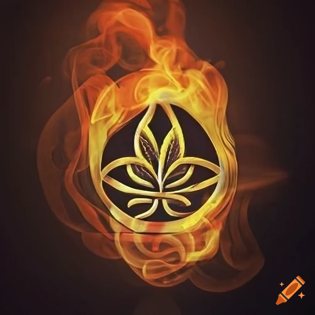 Celtic art logo design with smoke in high definition