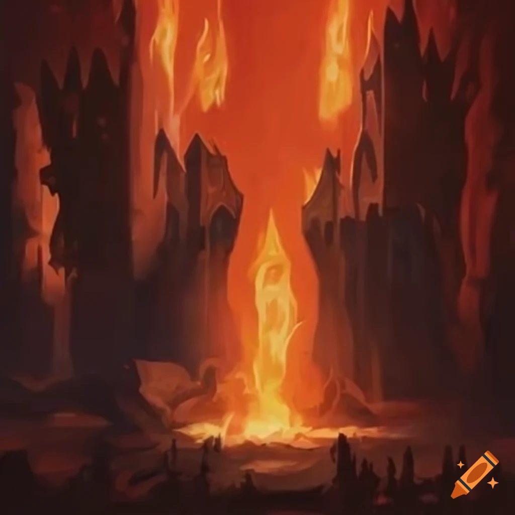 Legion's Squad of the Flame Wall in MTG art style