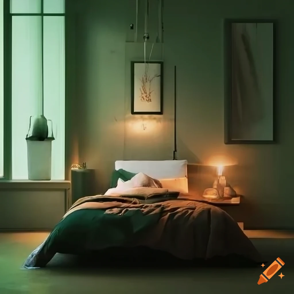 Aesthetic bedroom inspired by nature elements