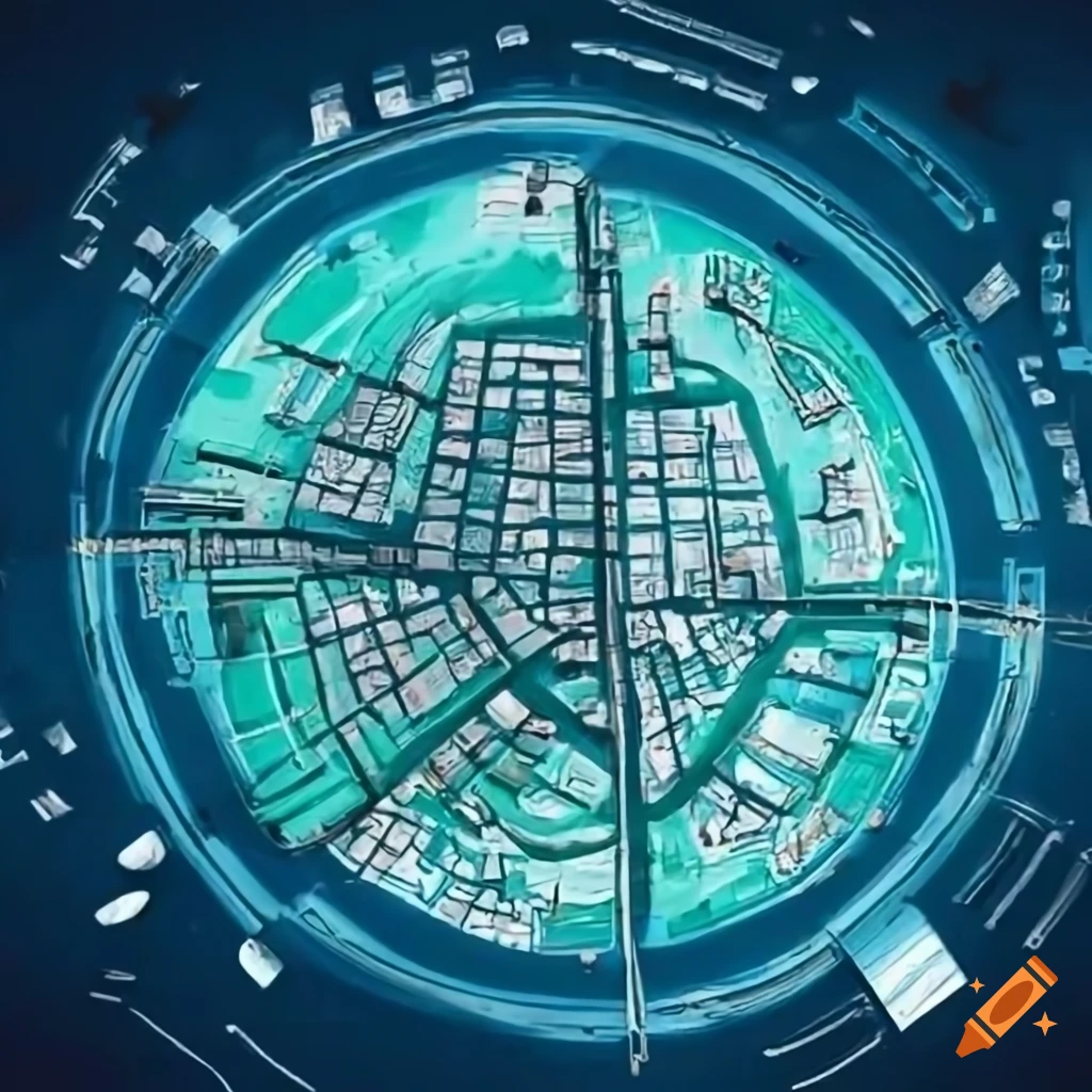 2D top view map of the innovative city area