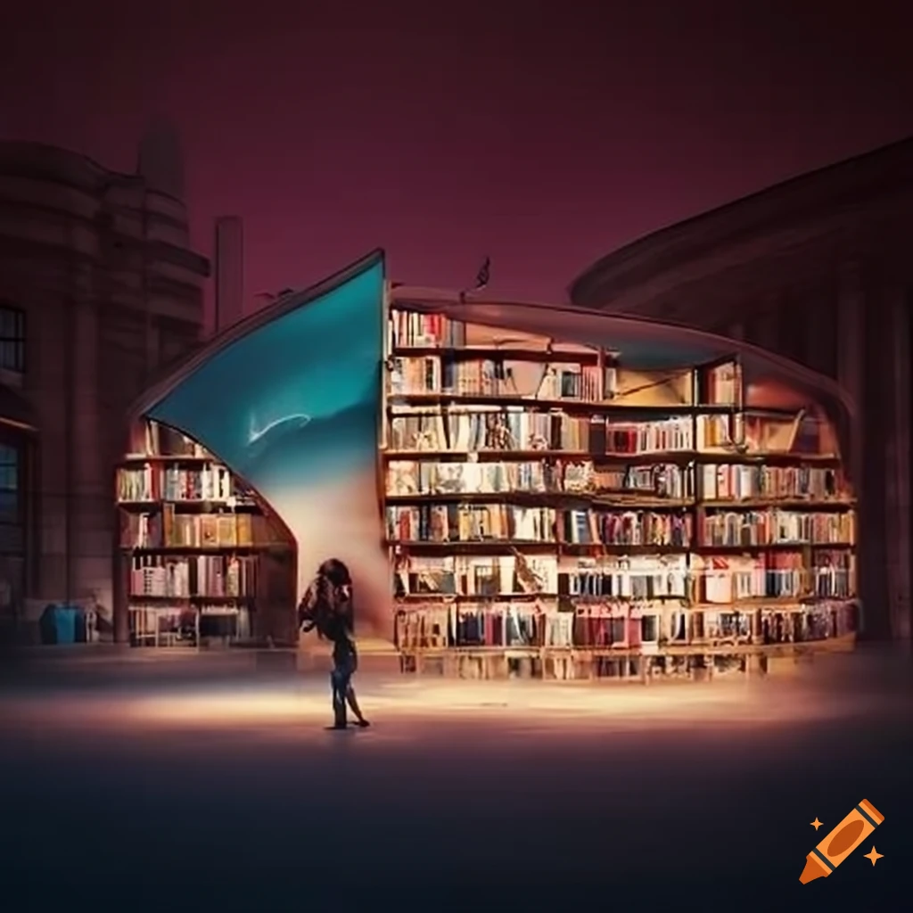 Urban public library with a hip-hop theme