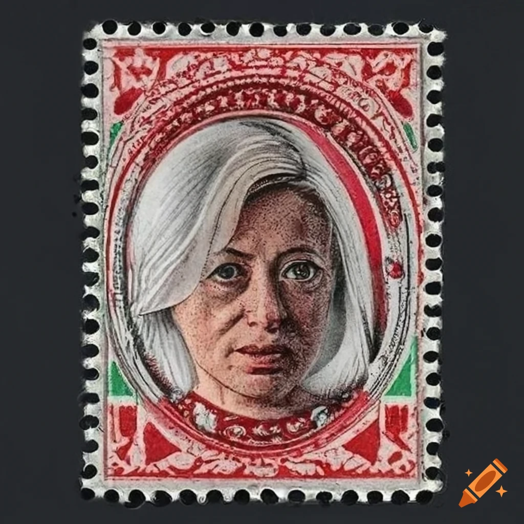 Italian postage stamp design with upsidedown portrait of prime
