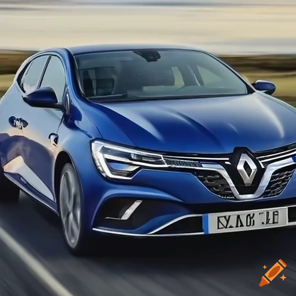 Renault Megane on the highway at 180 KM during overtaking