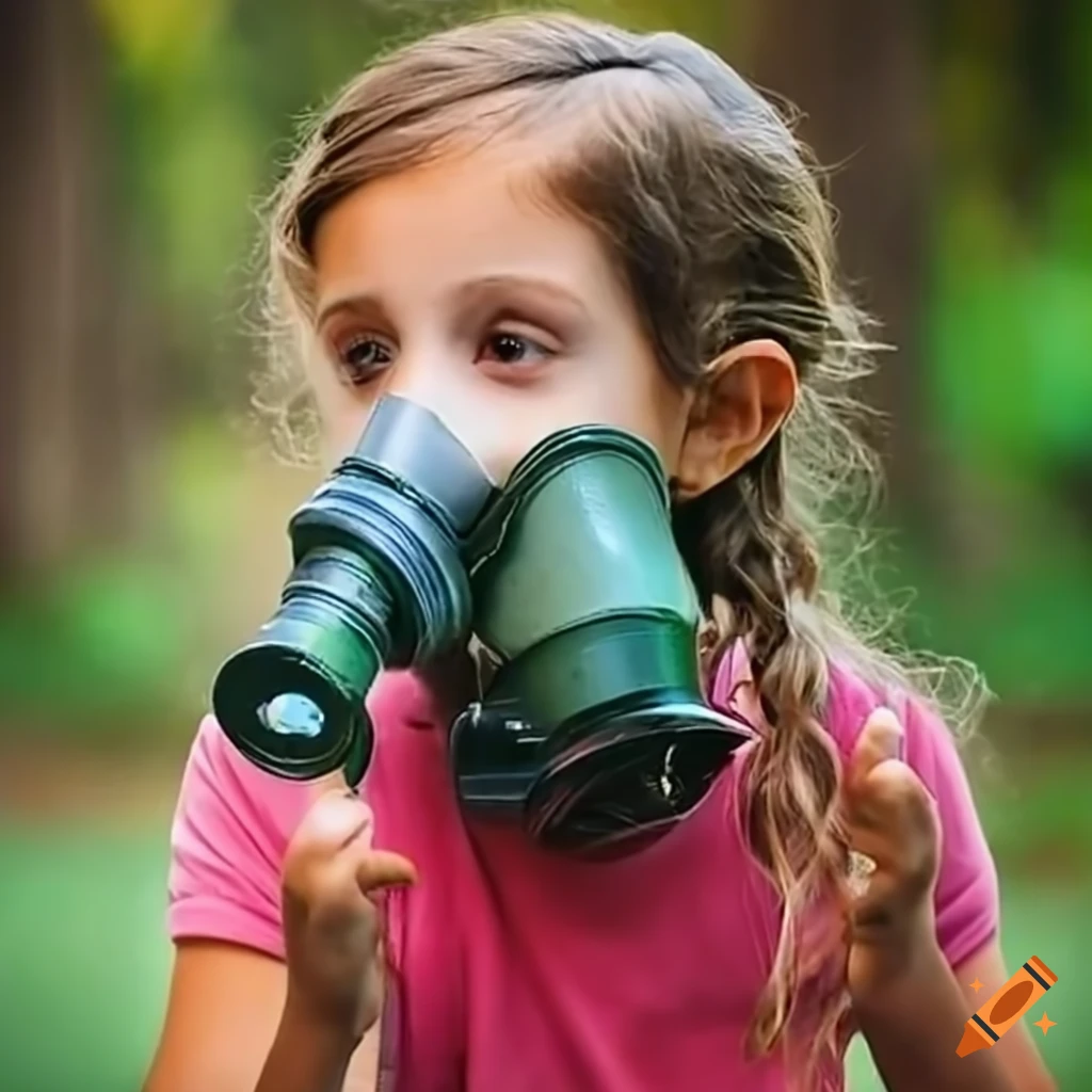 Learning to make an emergency gas mask from a 2-liter bottle with friends