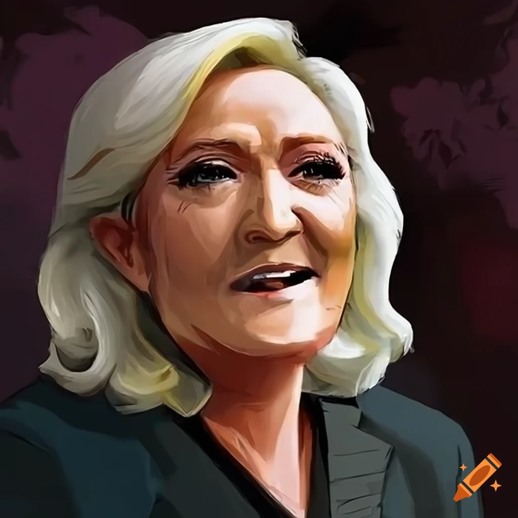 Marine Le Pen depicted as Immortan Joe