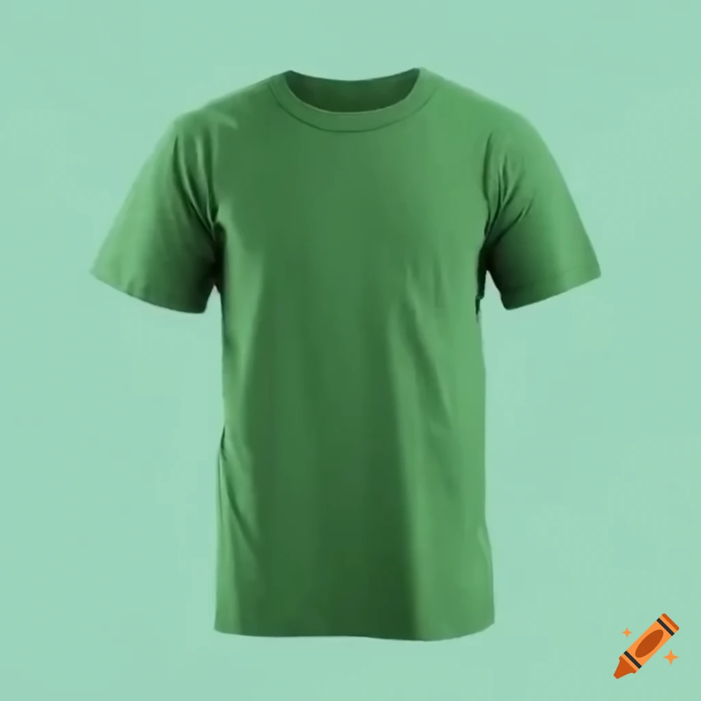 Simple green color tshirt without logo or text on Craiyon