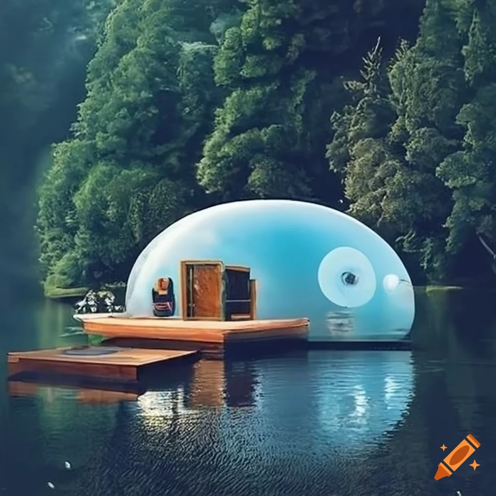 Floating eco-bubble house