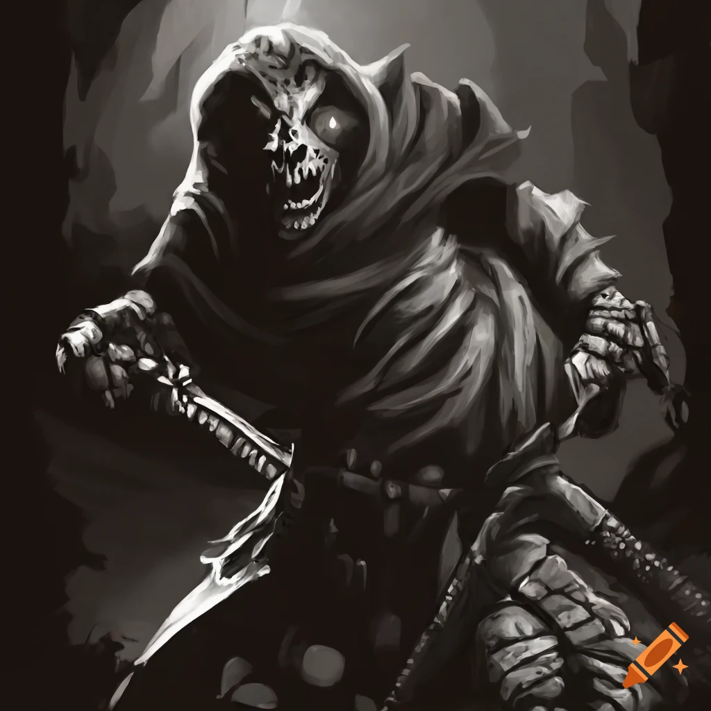 Dragonborn battles chosen undead