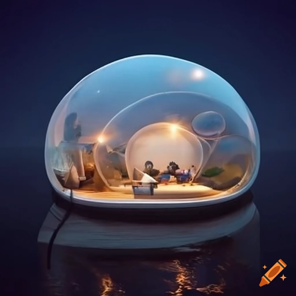 Floating eco-bubble house
