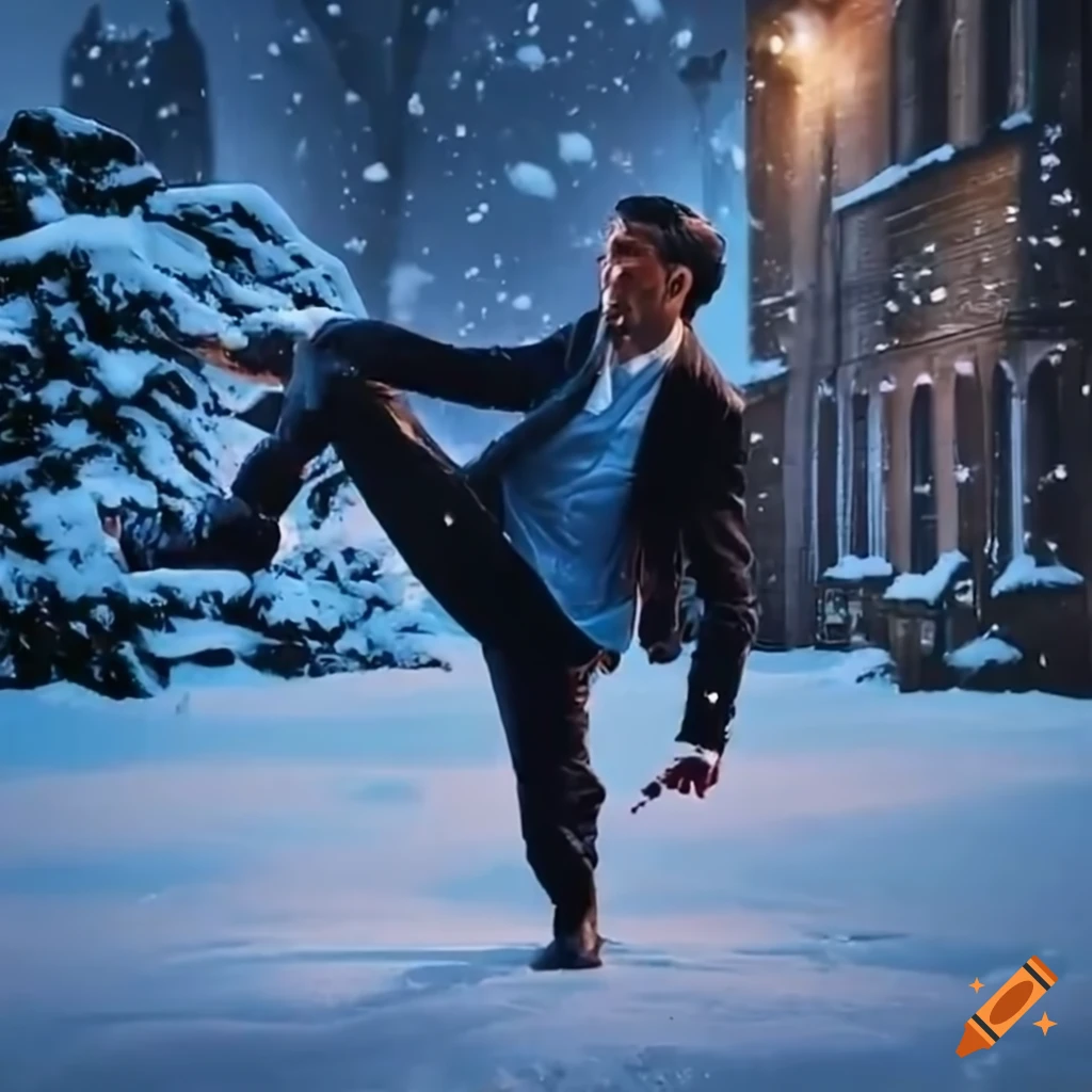 Rishi Sunak and Keir Starmer breakdancing on snow