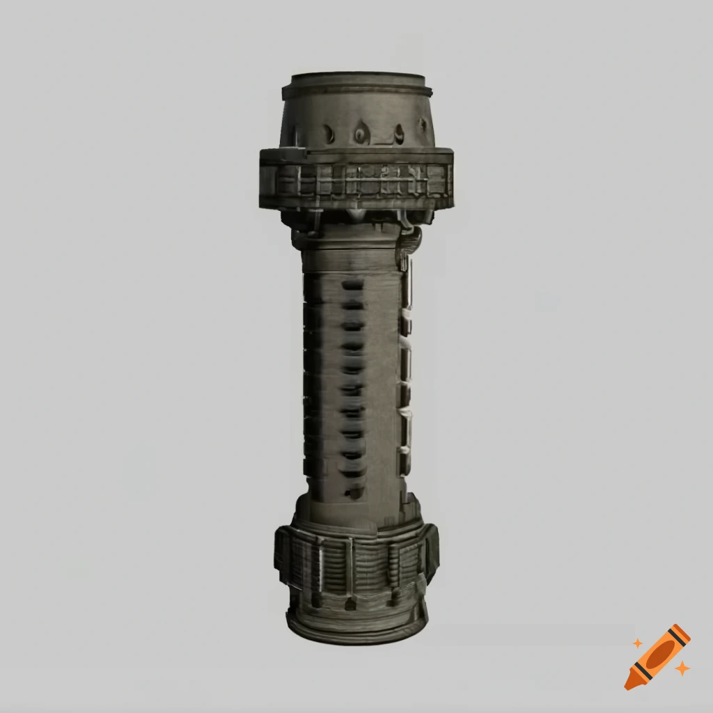 Simple 3D BFG 9000 on white background in old 3D style