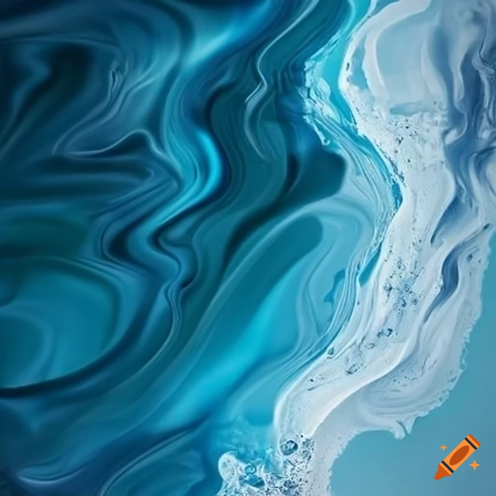 Abstract watercolor art in shades of grey and blue on Craiyon