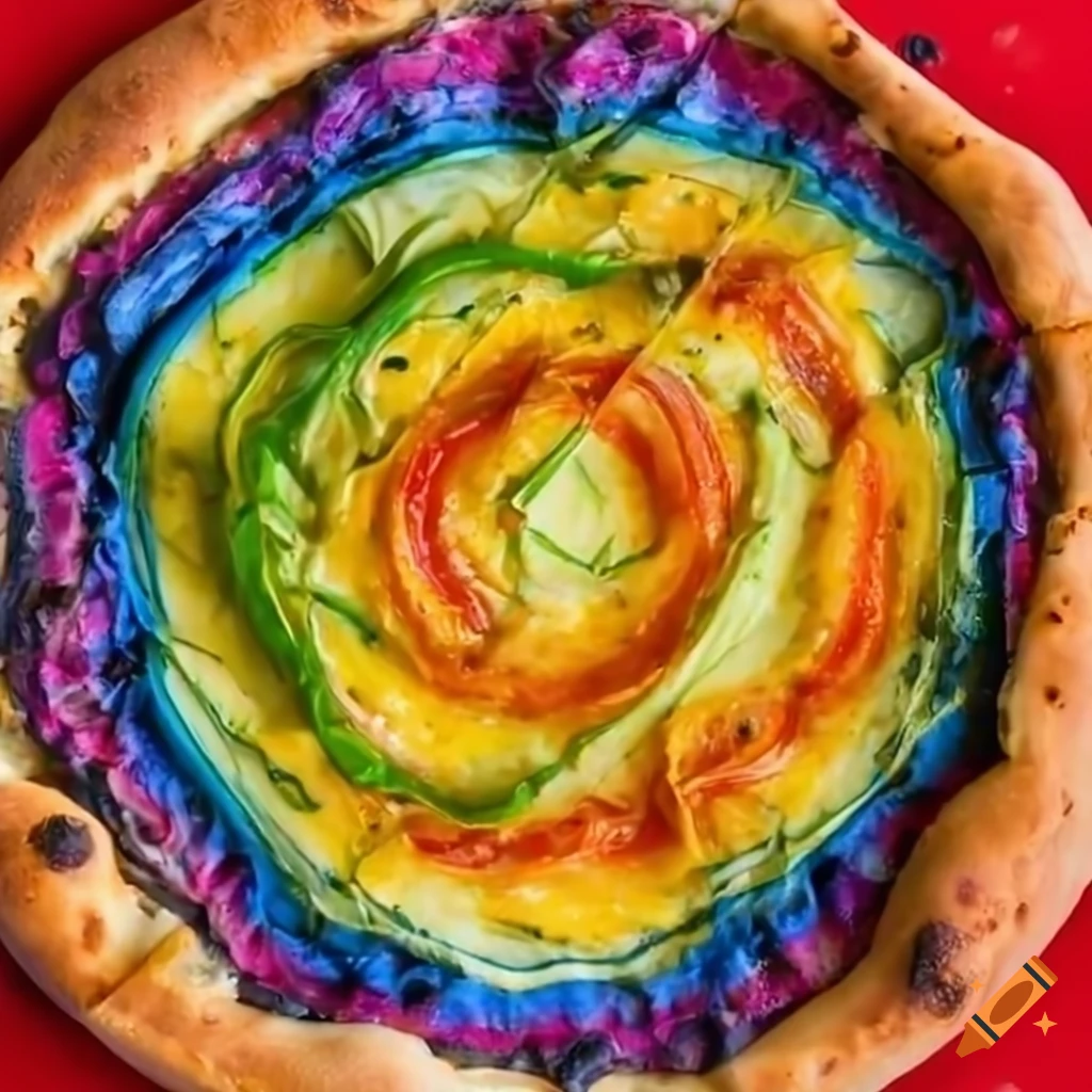 Delicious pizza with vibrant colors on Craiyon