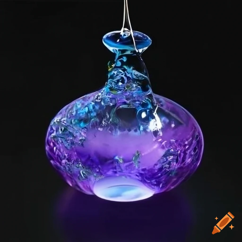 Glass flower under glass bell jar