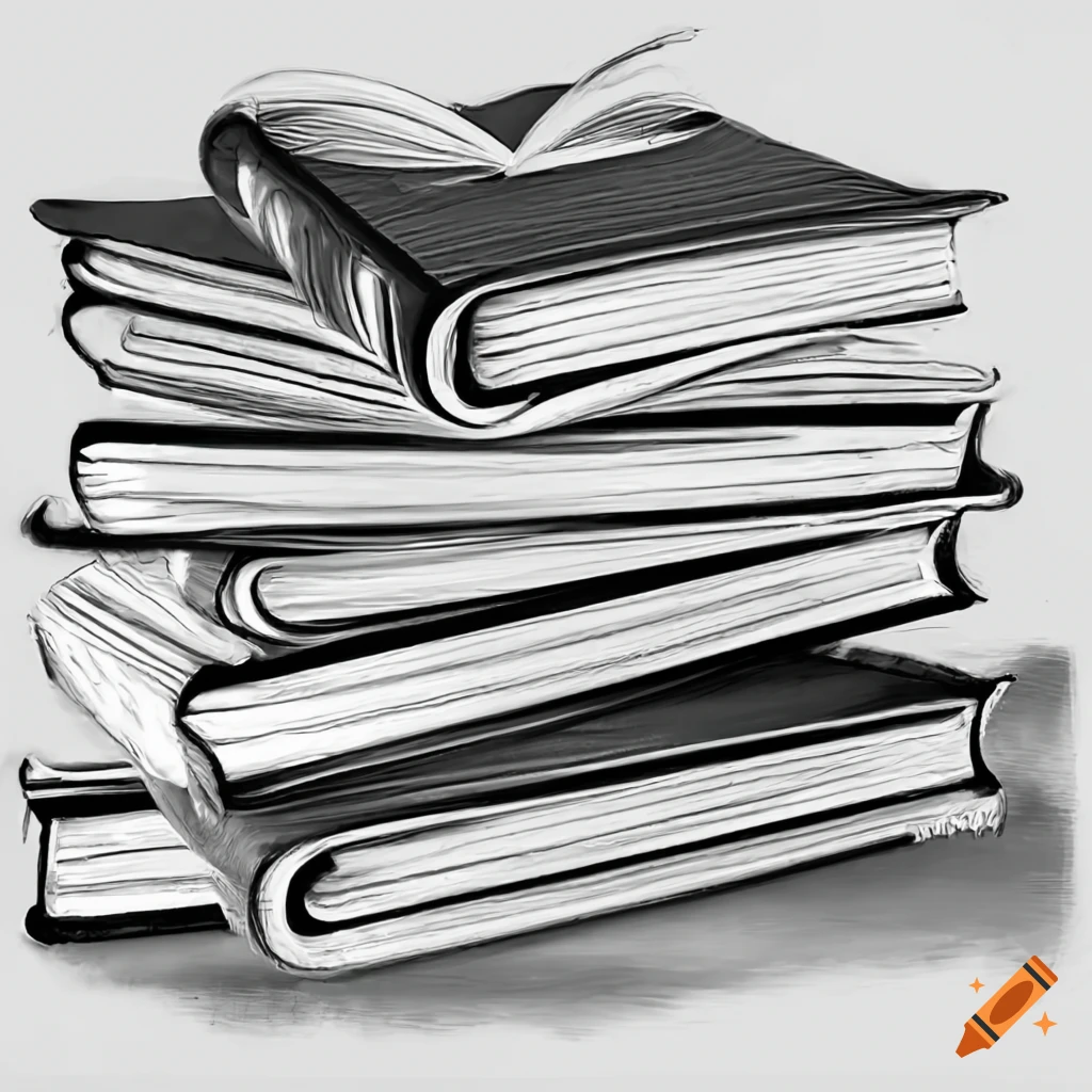 School books on white background