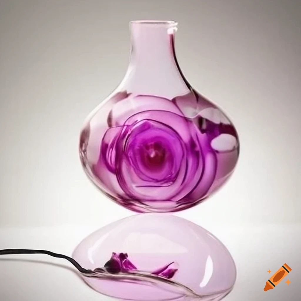 Glass flower under glass bell jar