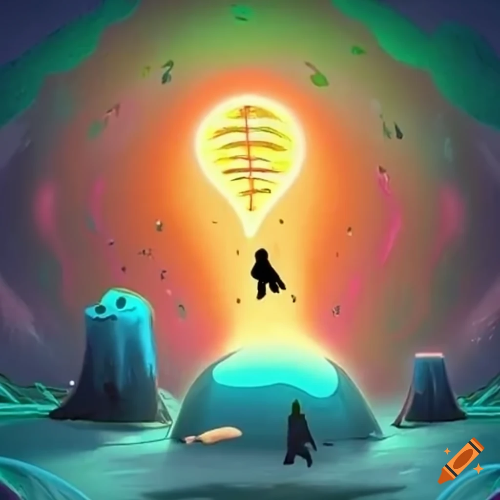 Dibujo de un cuento infantil sobre Gauss y el Globo de Energía